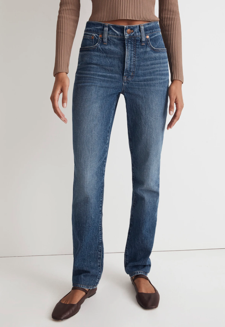 woman wearing denim jeans