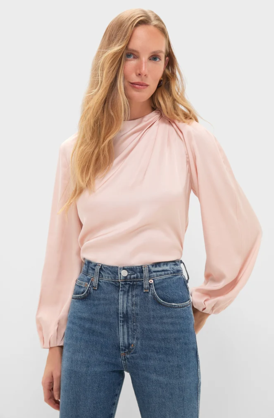 A.L.C. Soft Pink Blush Satin Blaire Top $425