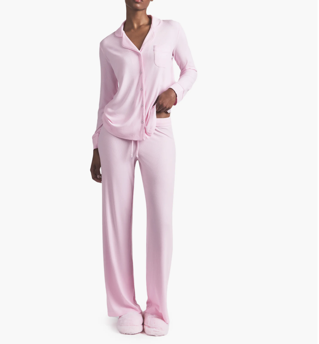 SKIMS Soft Lounge Rib Pajamas, Cherry Blossom