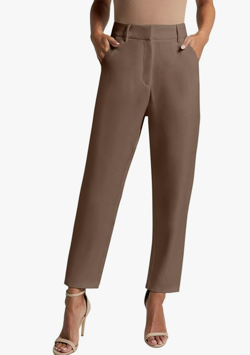 High Waisted Dress Work Ankle Pants