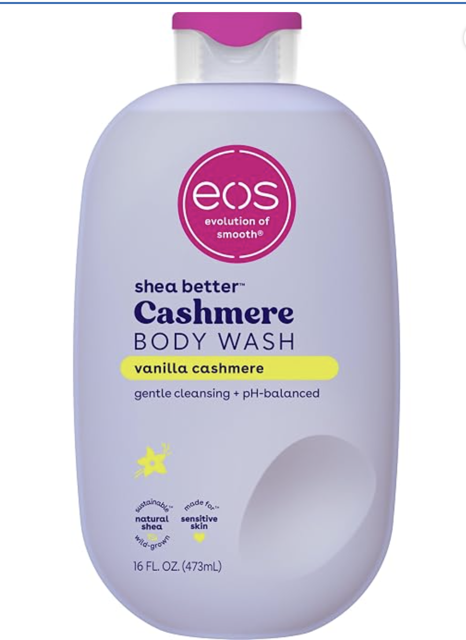 Lavender bottle of eos Shea Better Cashmere Body Wash in Vanilla Cashmere.