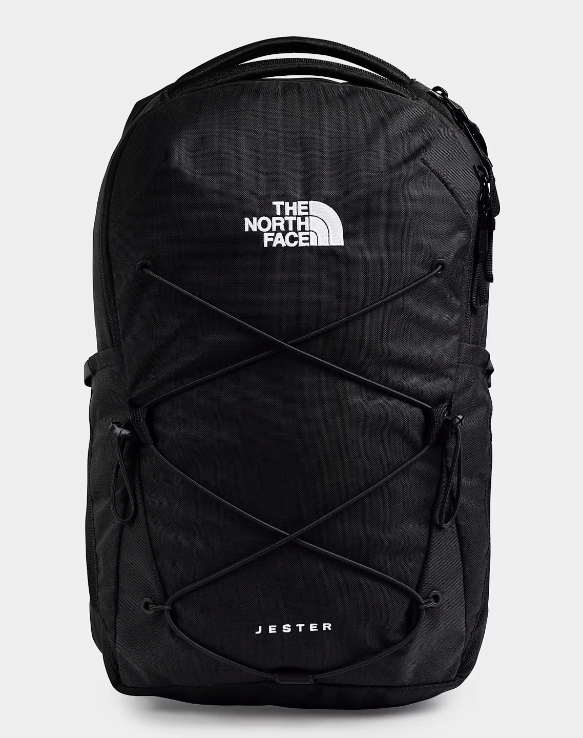 The North Face Women’s Jester backpack with front bungee, laptop sleeve and bottle pockets.
