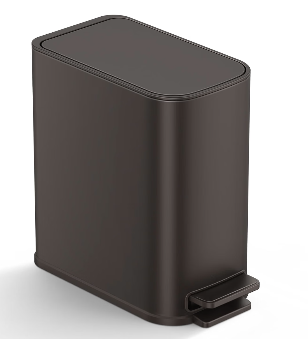 Small bathroom trash can with a lid