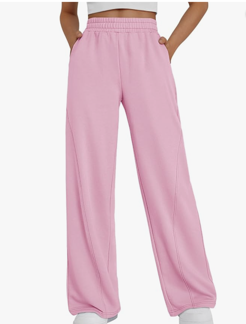 Women's high-waisted wide leg sweatpants for winter loungewear