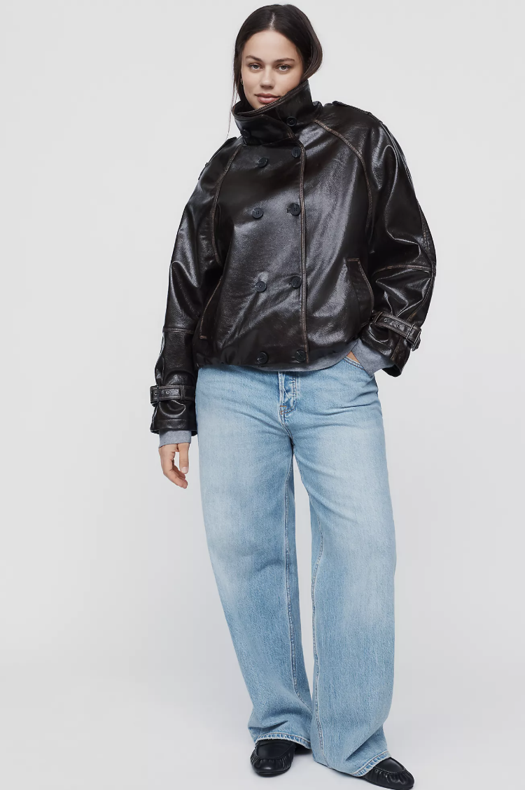 Pilcro washed faux leather jacket from Anthropologie