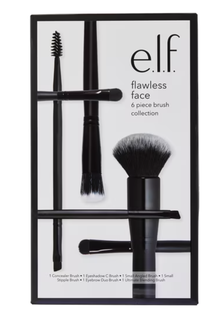 e.l.f. Flawless Face six-piece brush collection.