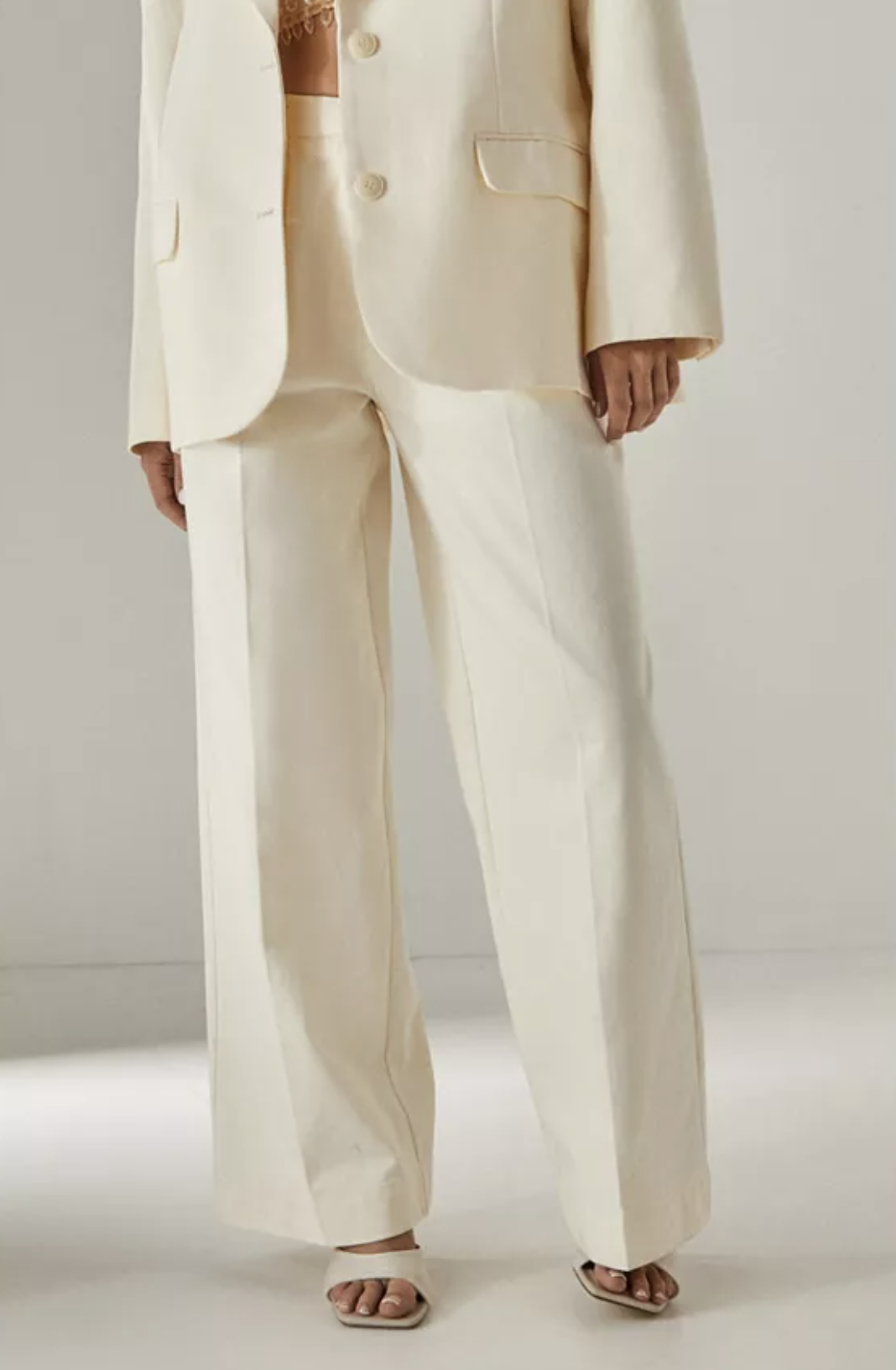 Nasty Gal Women's Twill Buckle Tailored Pants