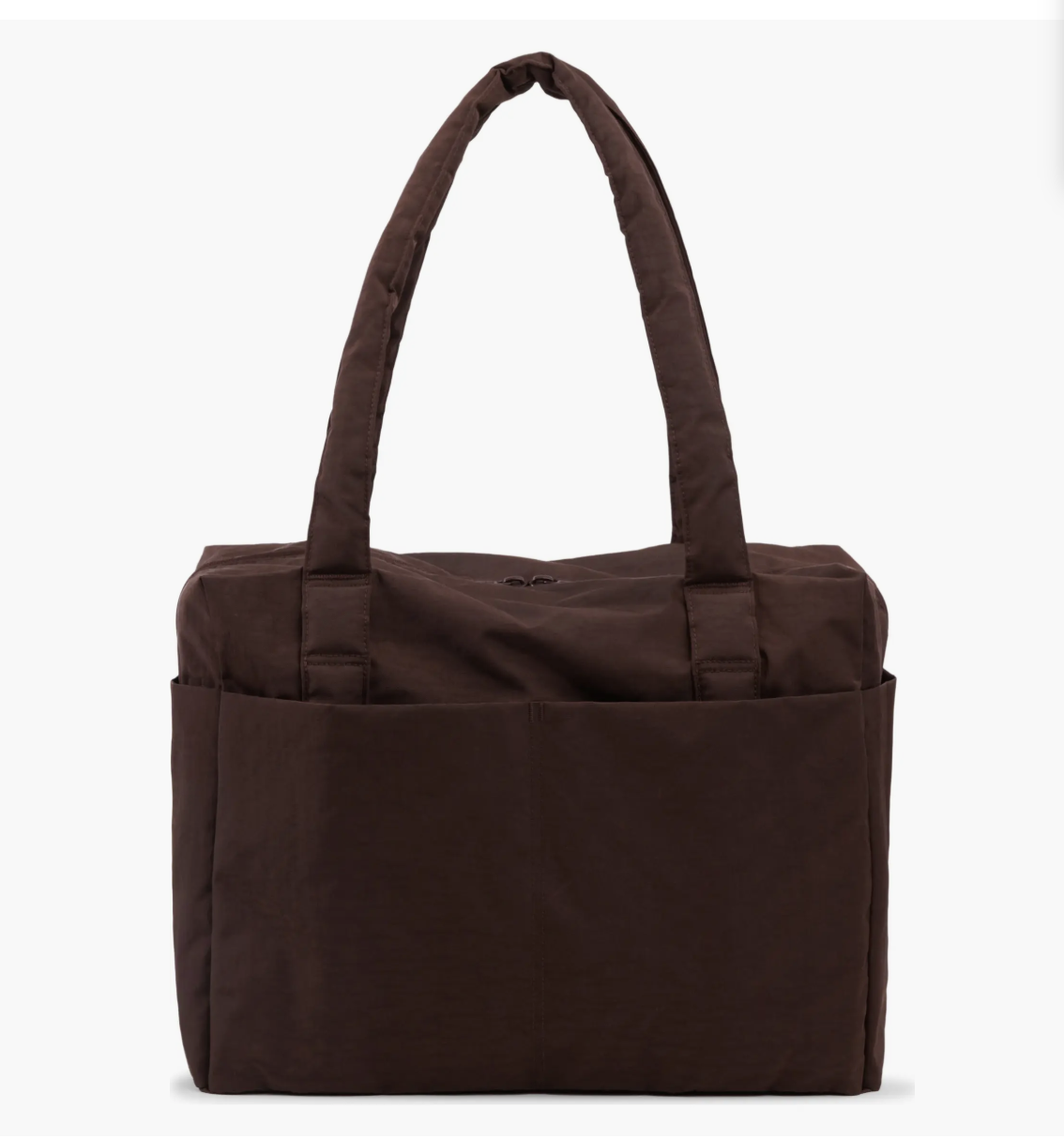 Baggu Small Cloud Carry-On Bag, Black and Cream Gingham.