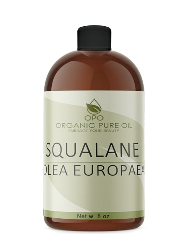 Squalane oil bottle for lightweight hair finishing