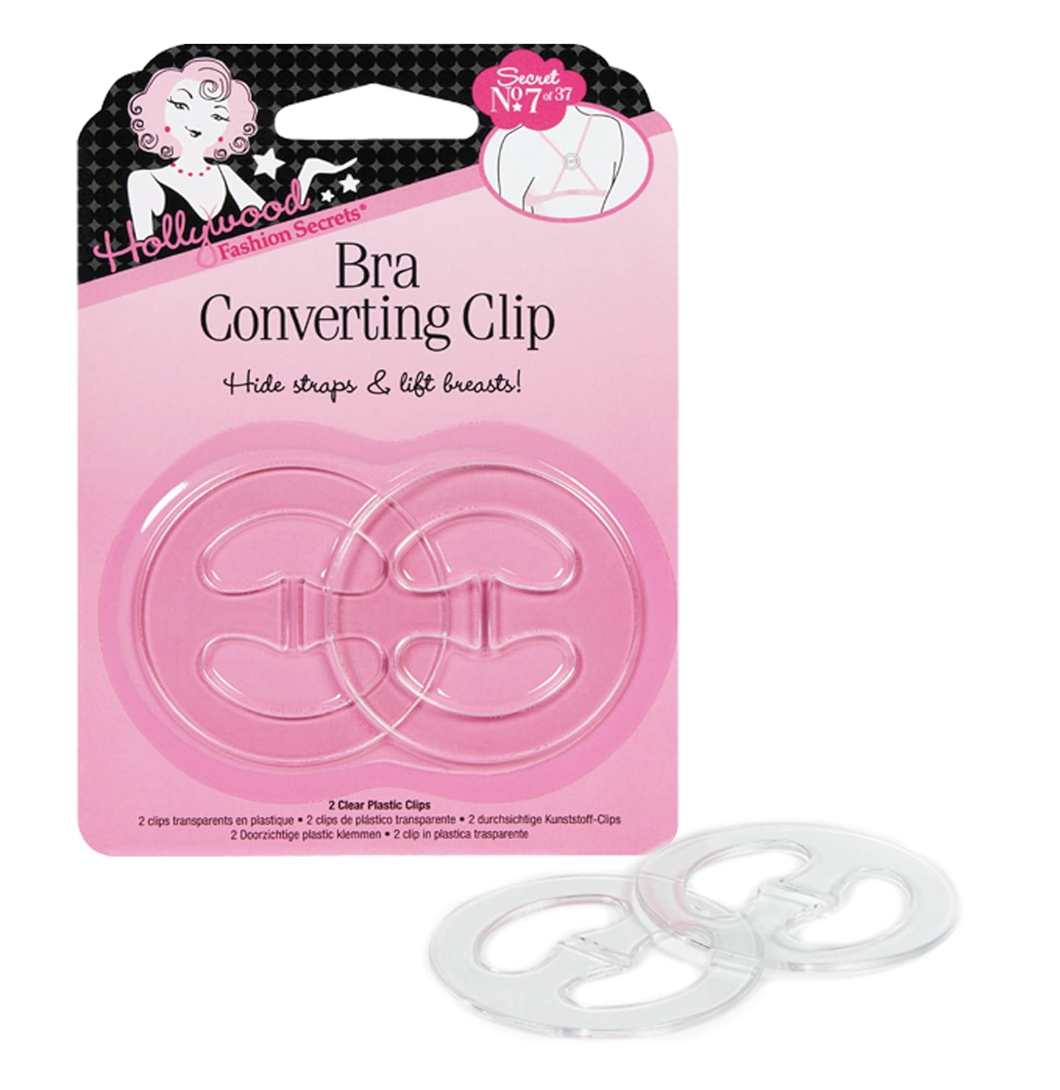 Hollywood Fashion Secrets clear plastic bra strap converting clips.
