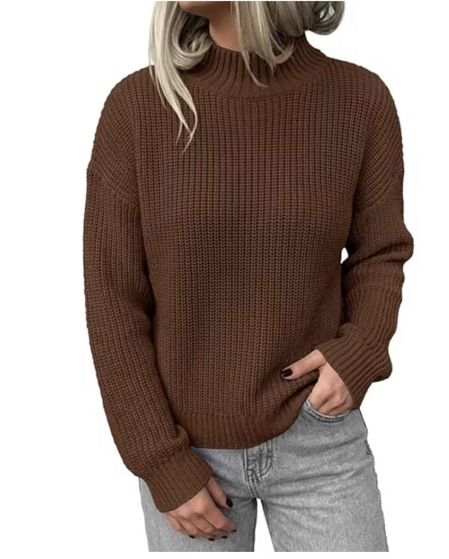 PRETTYGARDEN chunky knit mock turtleneck sweater from Walmart's October 2026 new arrivals