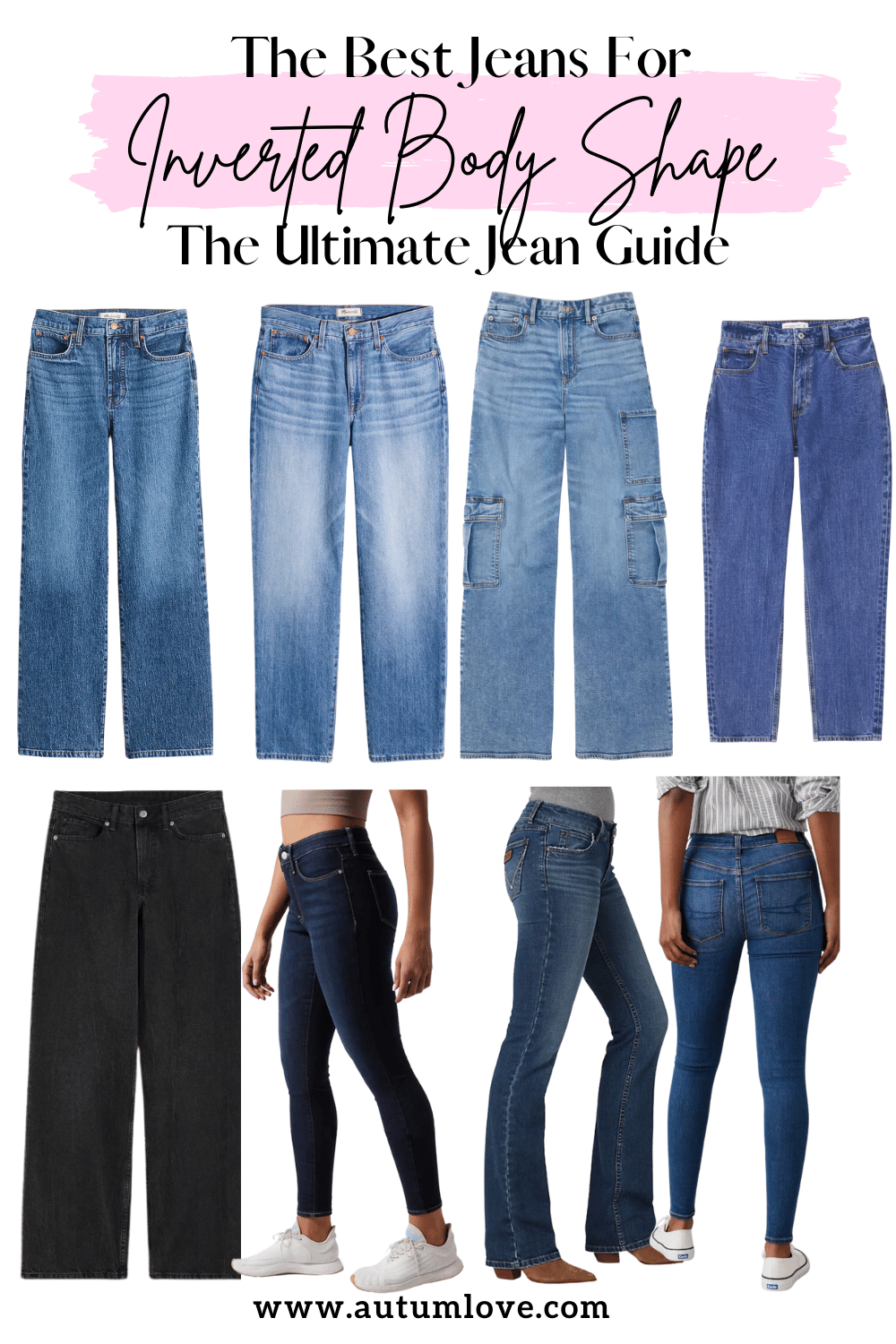 10 Best Jeans for Inverted Triangle Body Shapes: The Ultimate