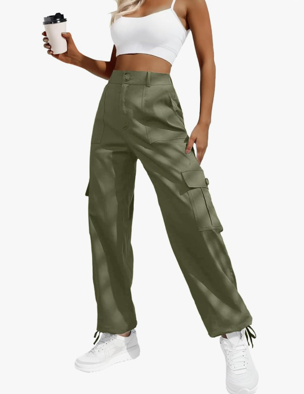 High Waisted Cargo Pants