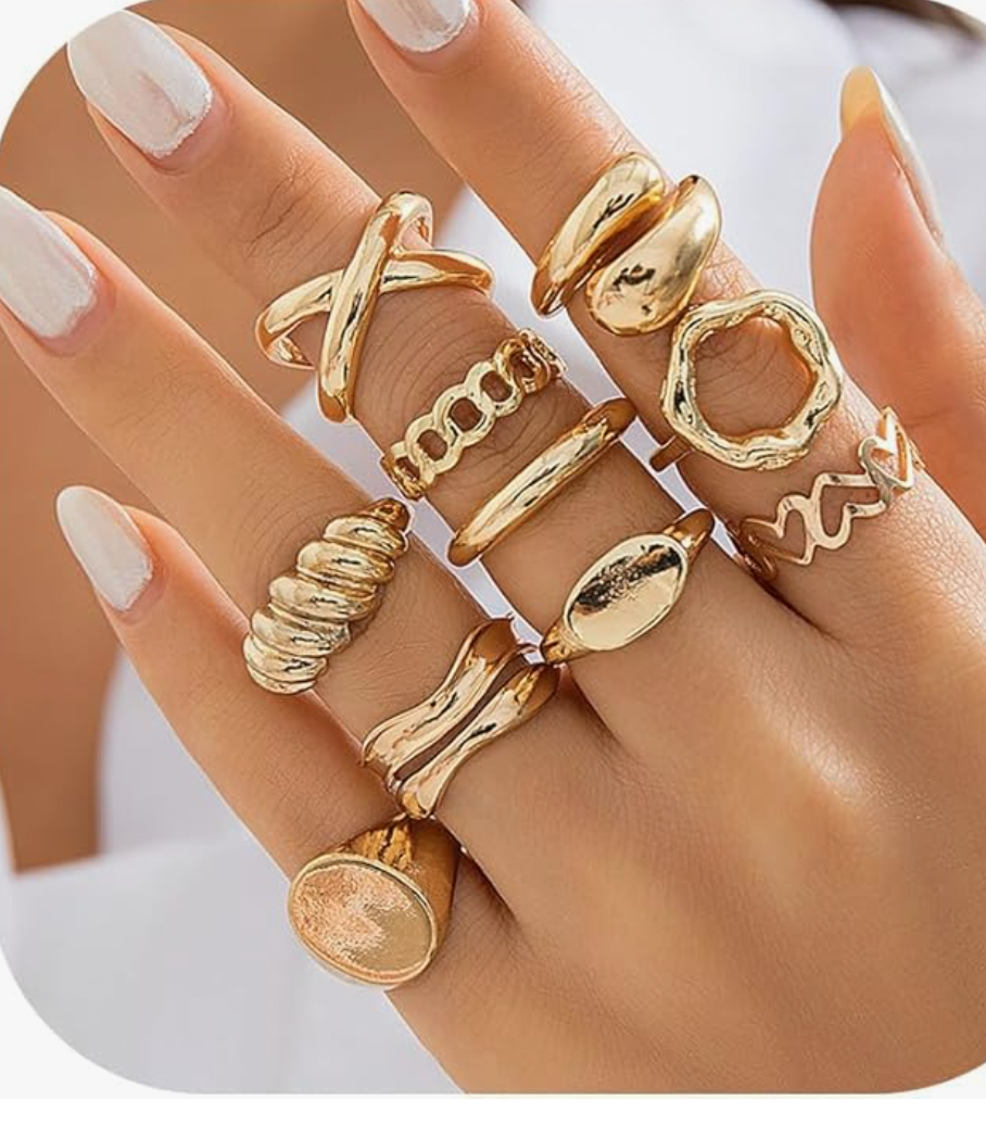 Chunky Gold Rings Stackable Rings