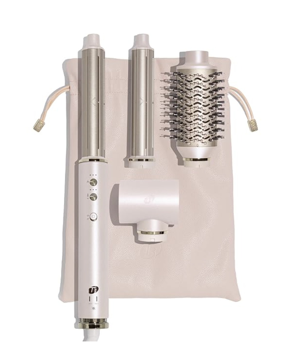 T3 Aire 360 ceramic air styler and attachments for a soft, bouncy blowout.