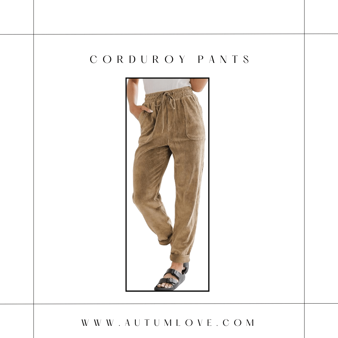 EVALESS Fall Winter Corduroy Pants for Women 2023 Trendy Work