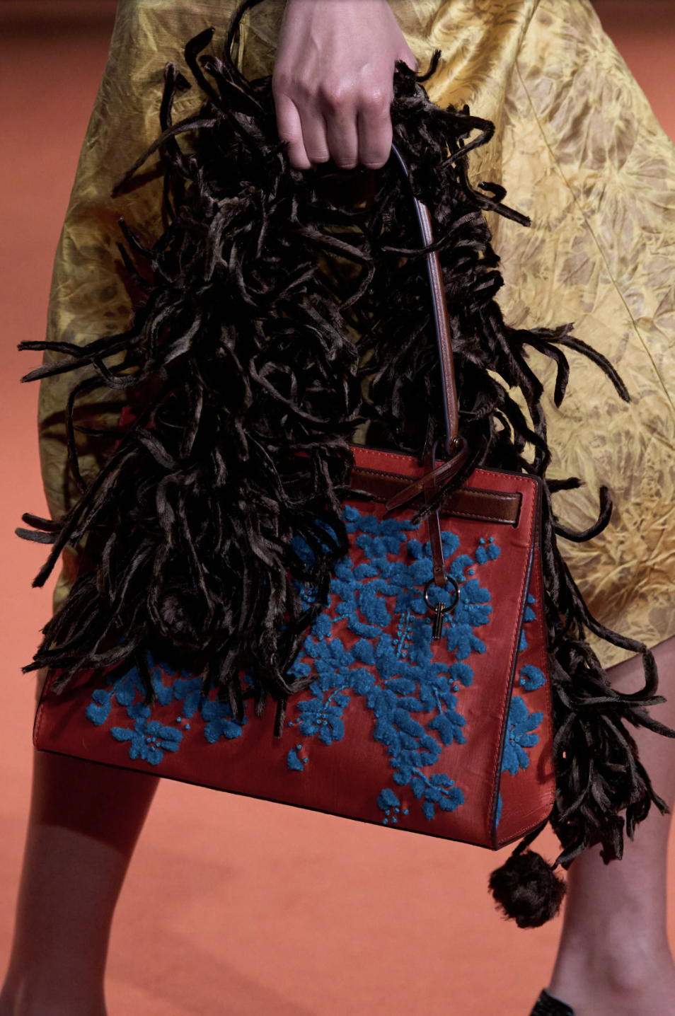 Embroidered handbag from Tory Burch’s spring 2027 collection.