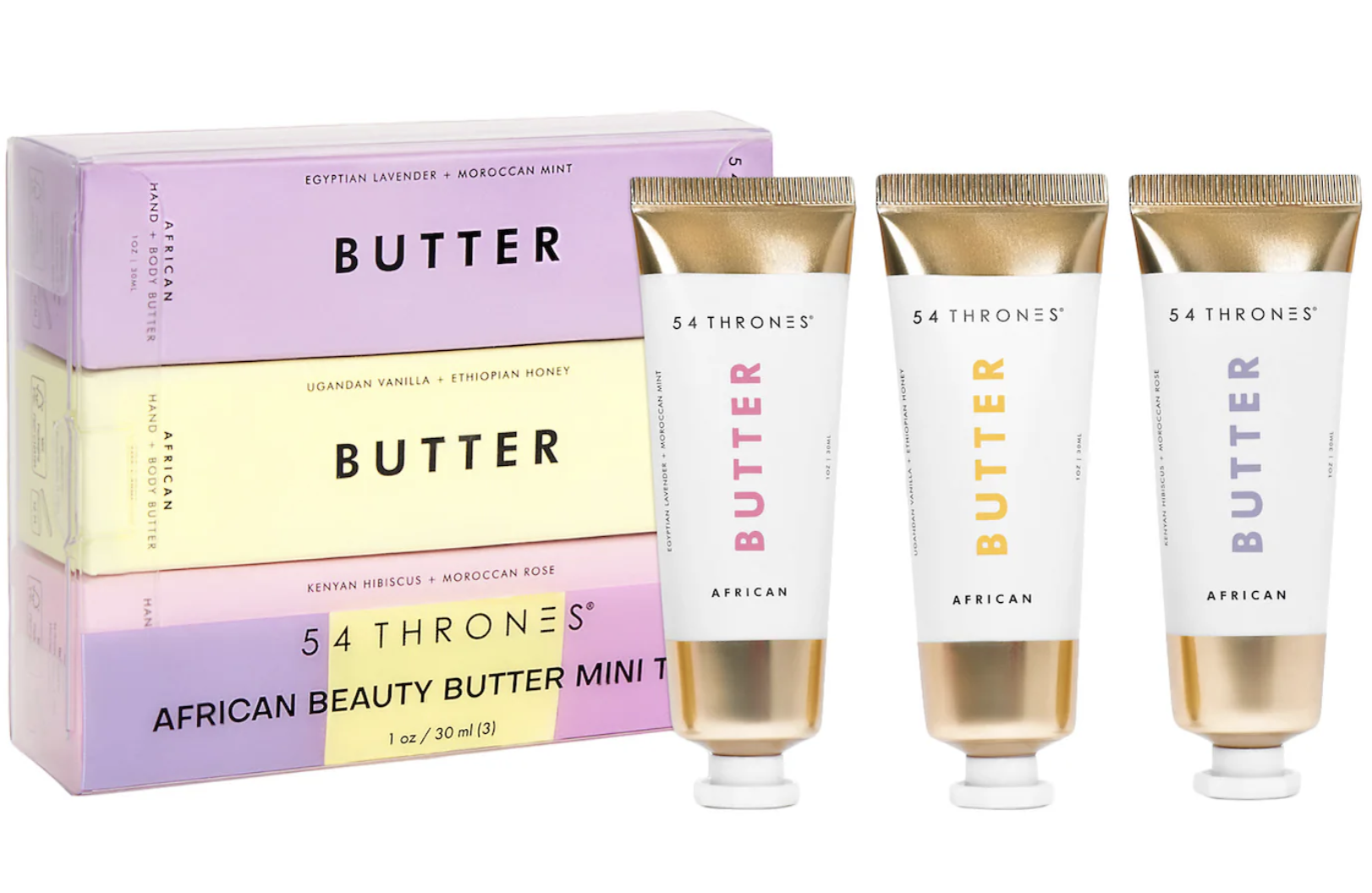 54 Thrones African Beauty Butter mini body-care gift set
