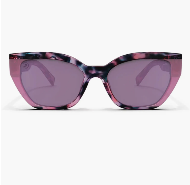 Blenders Eyewear Jade polarized cat-eye sunglasses with a colorful tortoise shell frame, a durable and stylish 2026 eyewear trend.