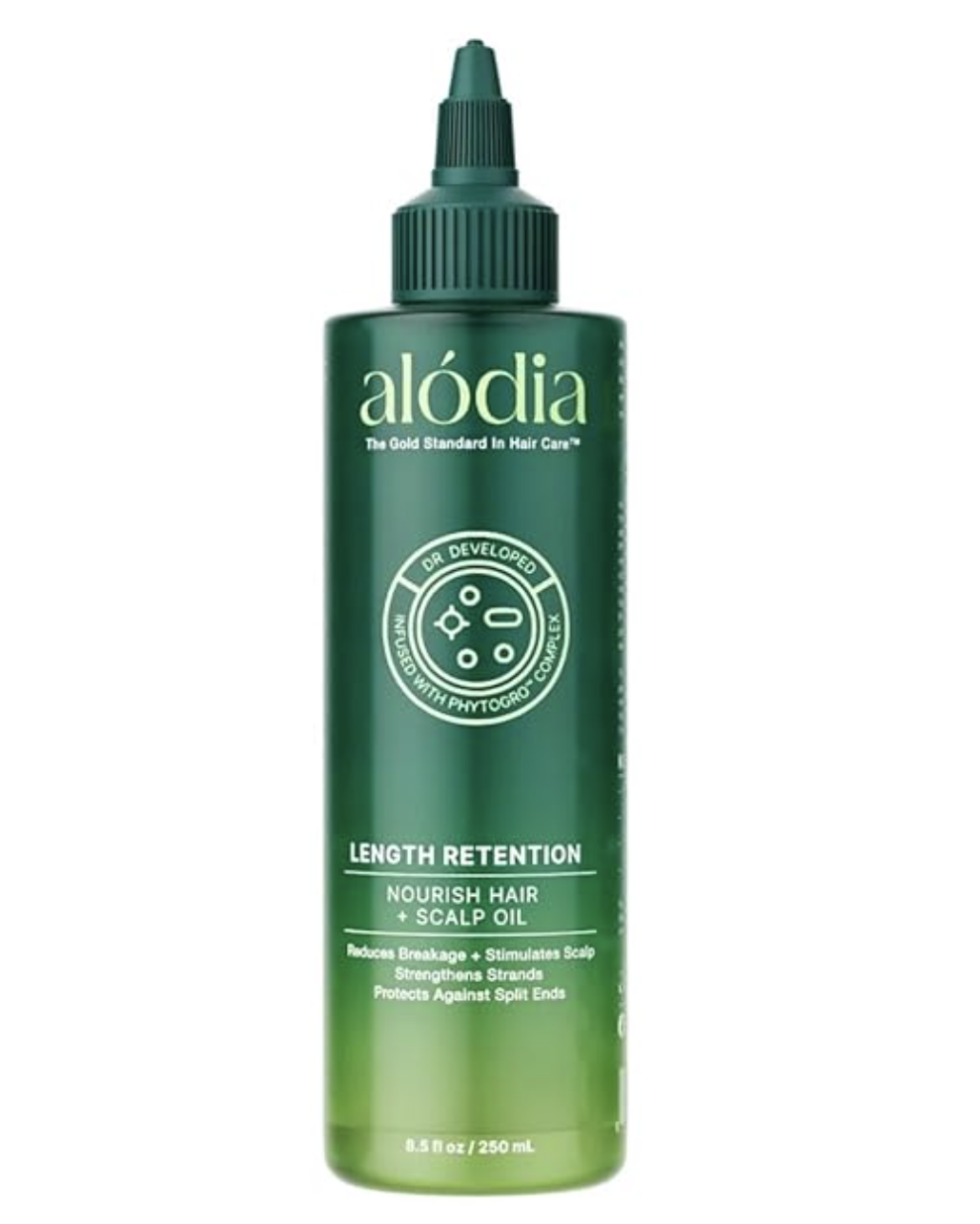 Alodia Hair Care Nourish Hair and Scalp Oil bottle for itchy scalp treatment and hair growth.