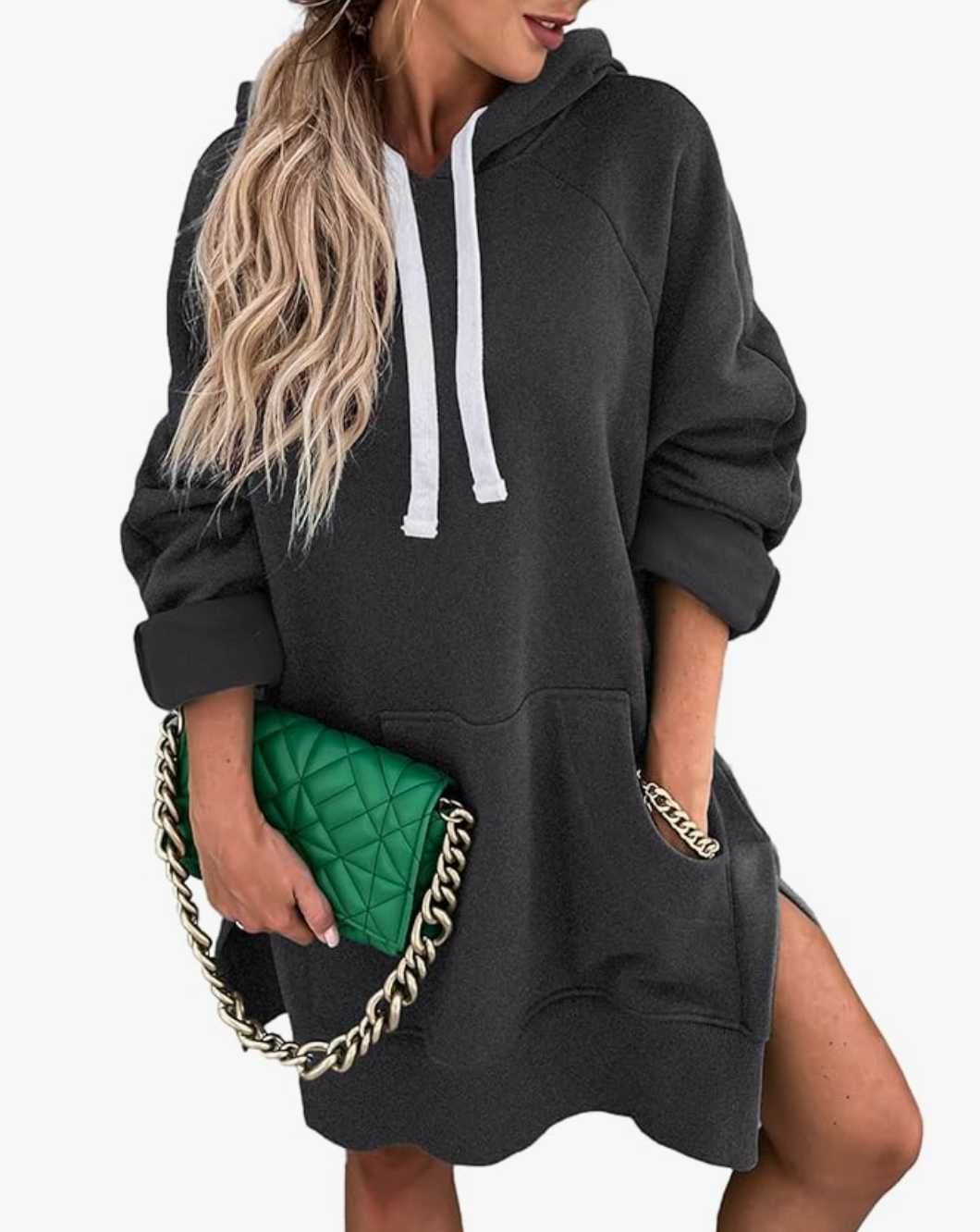Oversized Pullover Long Sleeve Casual Hoodie Dress