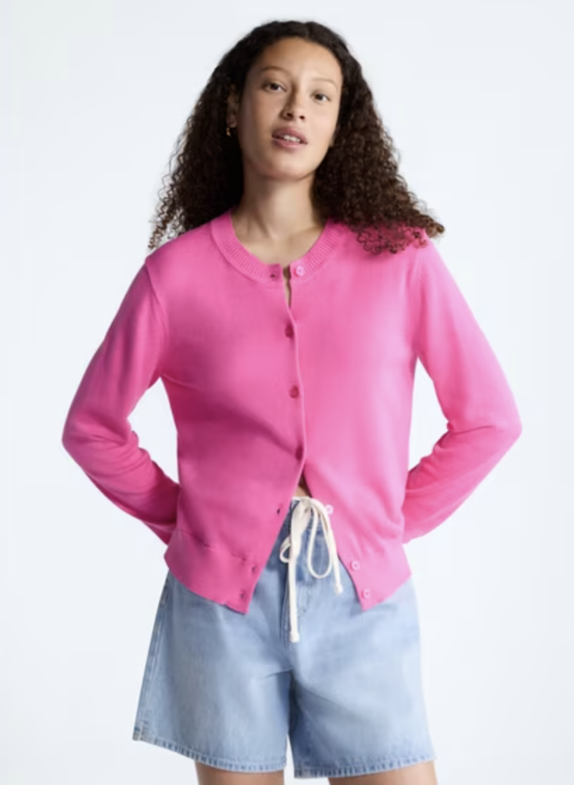 Free Assembly classic crew cardigan for women at Walmart