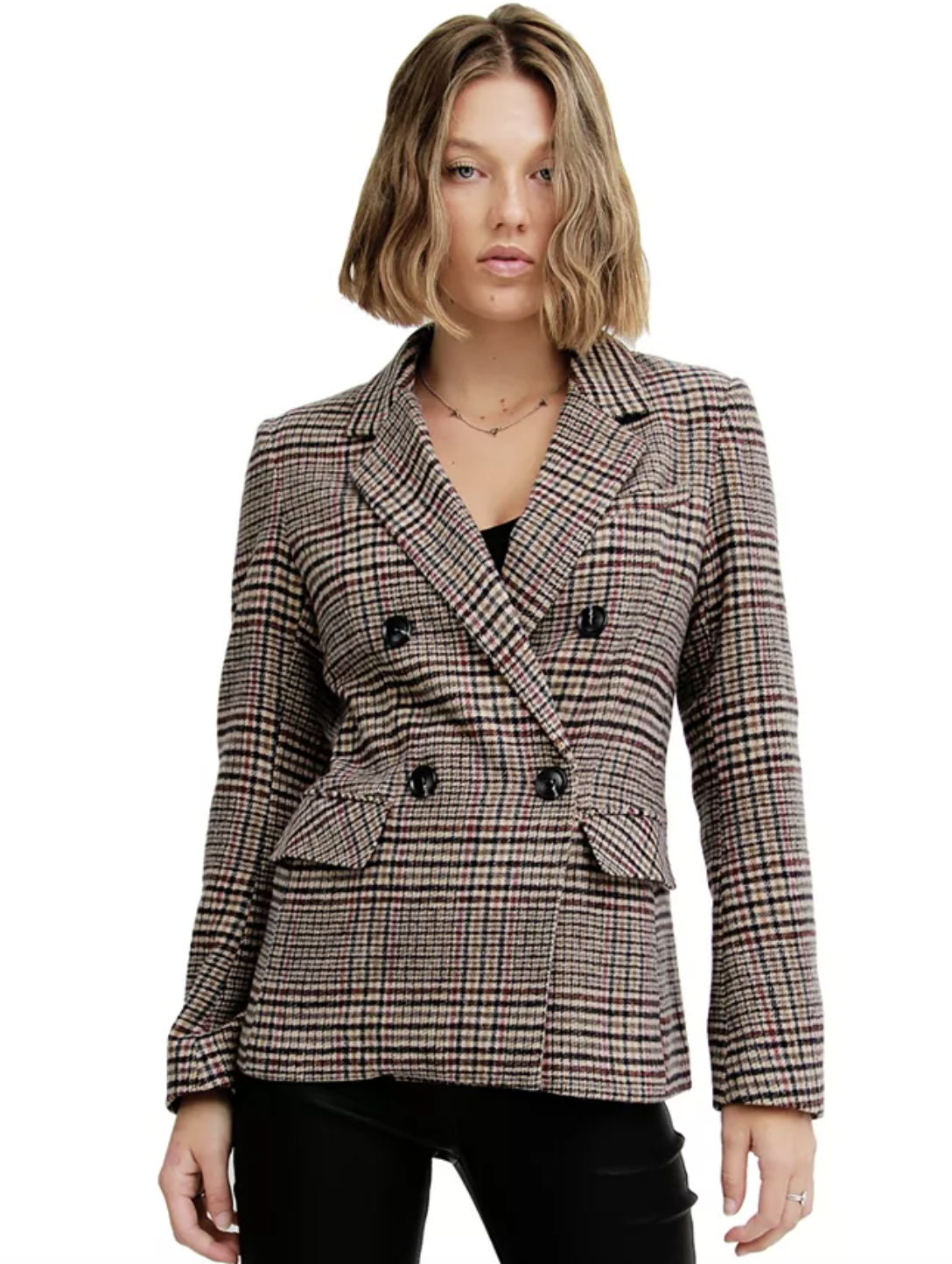 Belle & Bloom Piccadilly Wool Blend Plaid Blazer