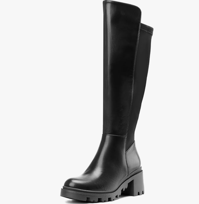 Comfortable Platform Round Toe Stretch Boots