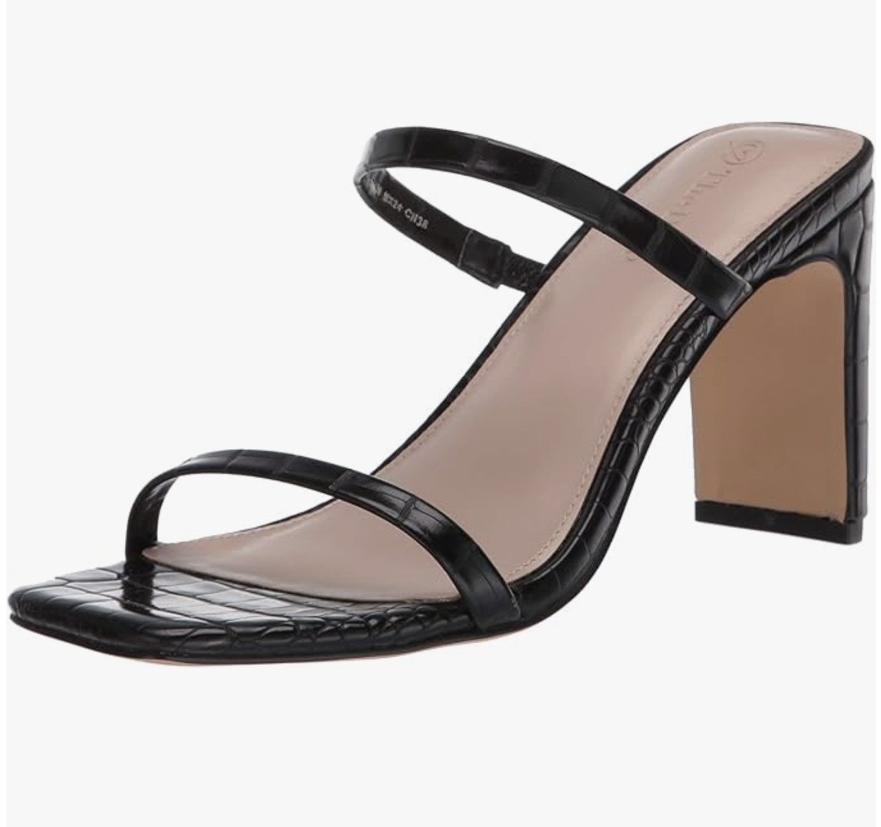 A pair of black padded thong sandals with a minimalist leather-look finish and a cushioned sole.