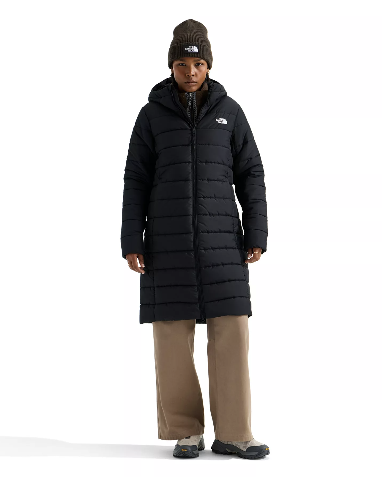 Black The North Face Aconcagua hooded parka jacket
