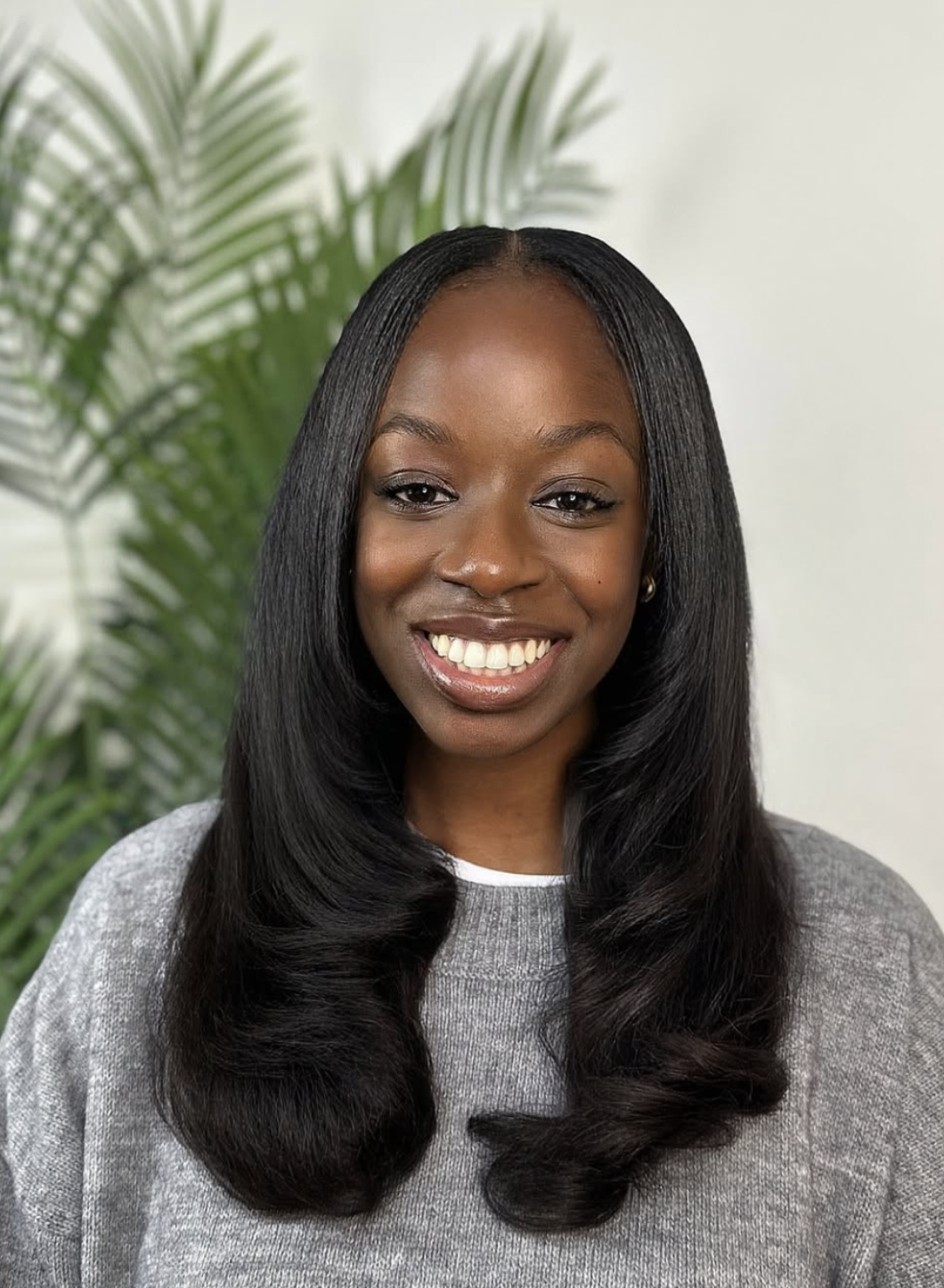 Lived-in wavy hair texture with a soft natural finish