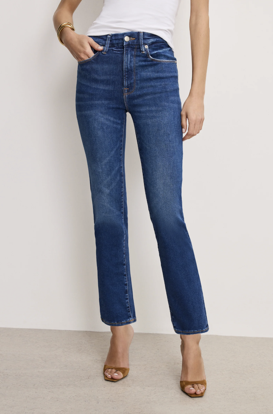 Apple shape: mid-rise slim-straight jeans styled for fall, featured in an Autum Love guide
