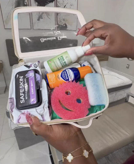 Practical cleaning products stored safely in a cabinet