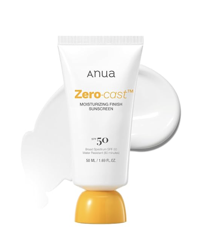 Anua Zero-Cast Moisturizing Sunscreen SPF 50 Korean face sunscreen