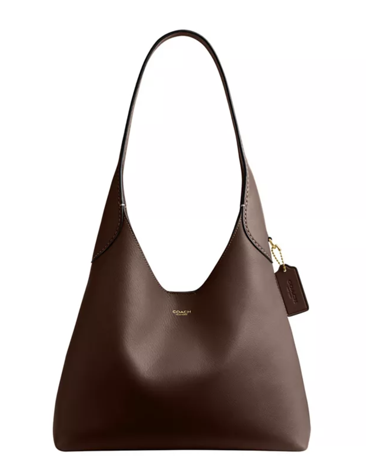 COACH Brooklyn 28 leather shoulder bag photographed against a plain background