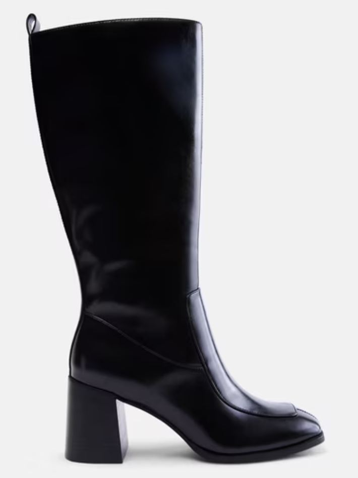 Free Assembly faux leather square toe tall boots from Walmart's October 2026 new arrivals