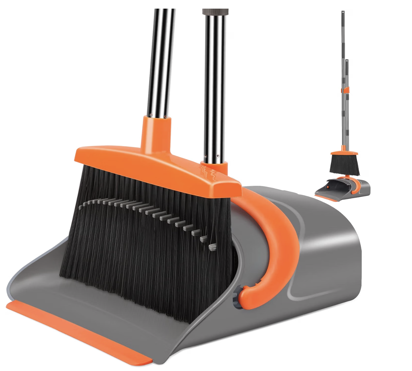 Upright broom and dustpan set