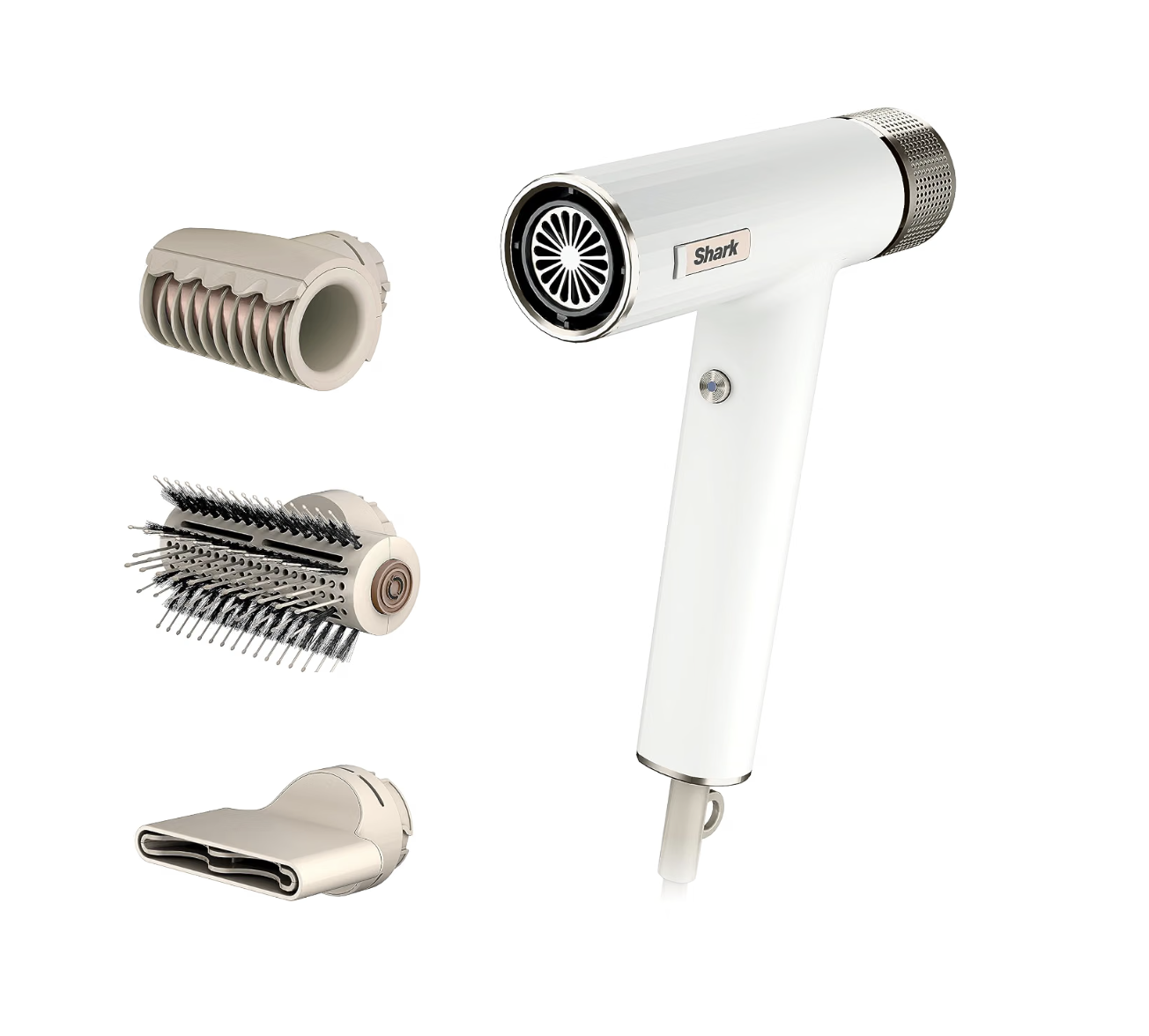 Shark SpeedStyle HD331 hair dryer with its styling attachments