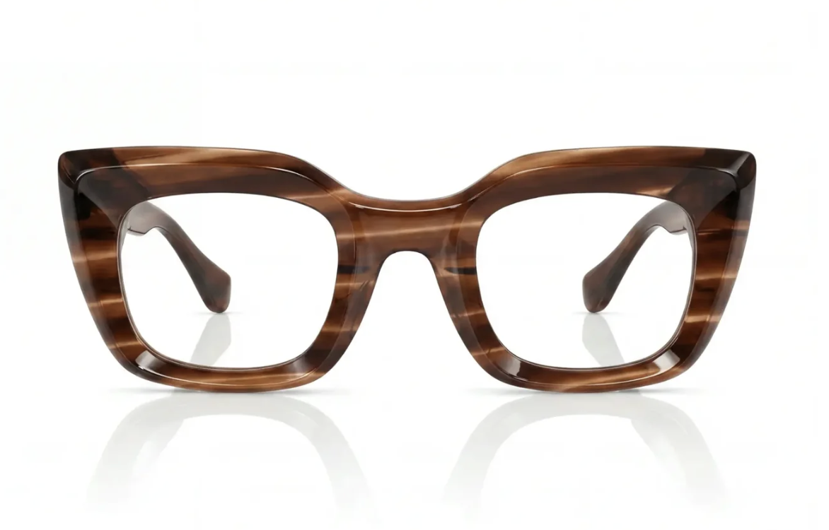 Vicci Solé Rx eyeglasses, a top frame pick for round face shapes, priced at $290."