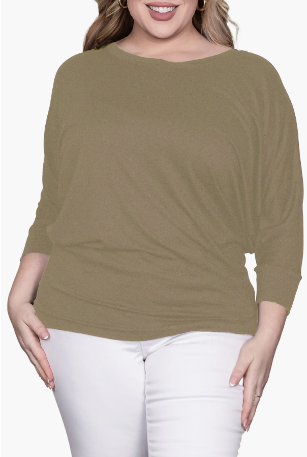 Standards & Practices stretch-modal top with relaxed dolman sleeves.