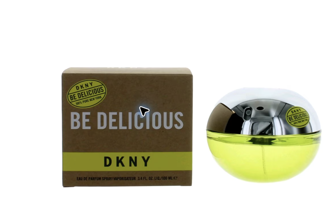 DKNY Be Delicious Eau de Parfum bottle shaped like an apple