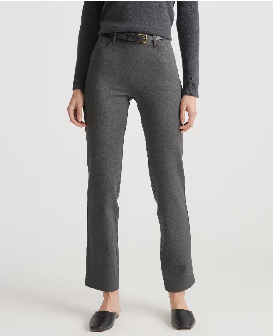 Ultra-Stretch Ponte Straight Leg 4-Pocket Pants