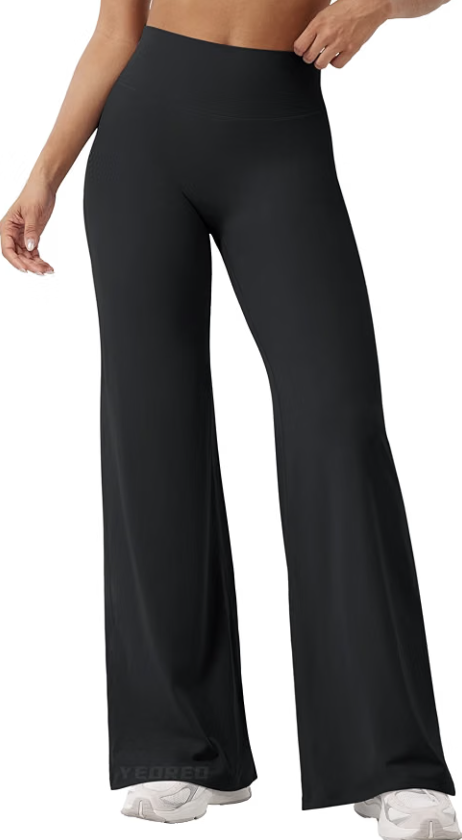 Yeoreo black straight-leg yoga pants