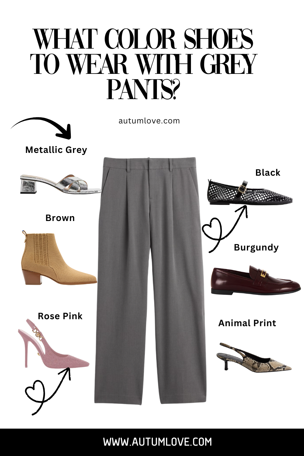 What Color Shoes To Wear With Grey Pants?