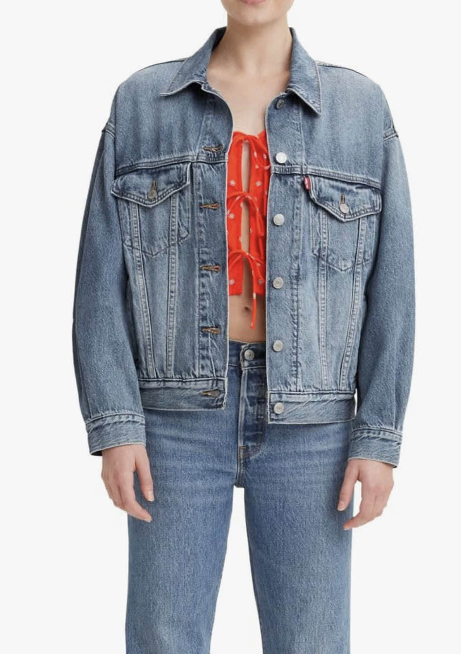 Levi's Women's 90s Trucker Jacket in a medium wash denim