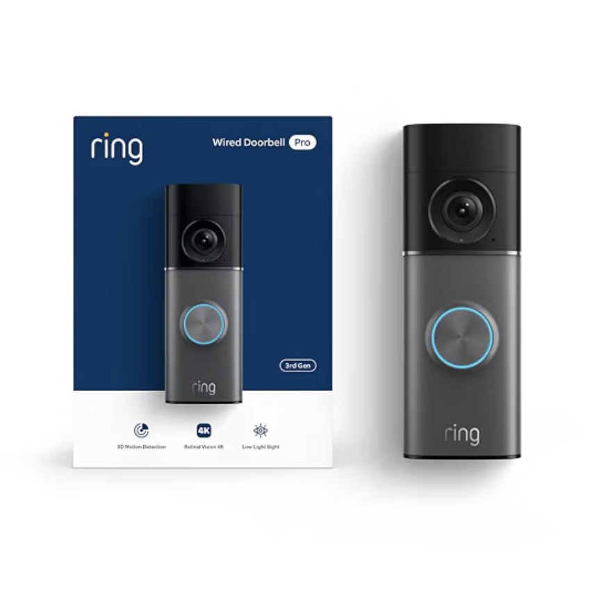 Ring Wired Doorbell 4K Pro in Deep Silver