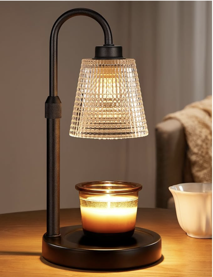 Decorative candle warmer lamp for scented jar candles
