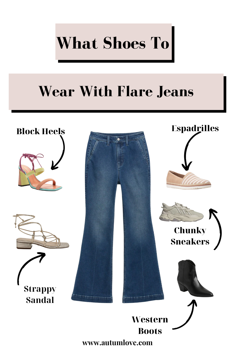 Here Are The Perfect Shoes To Wear With Trendy Flared Jeans