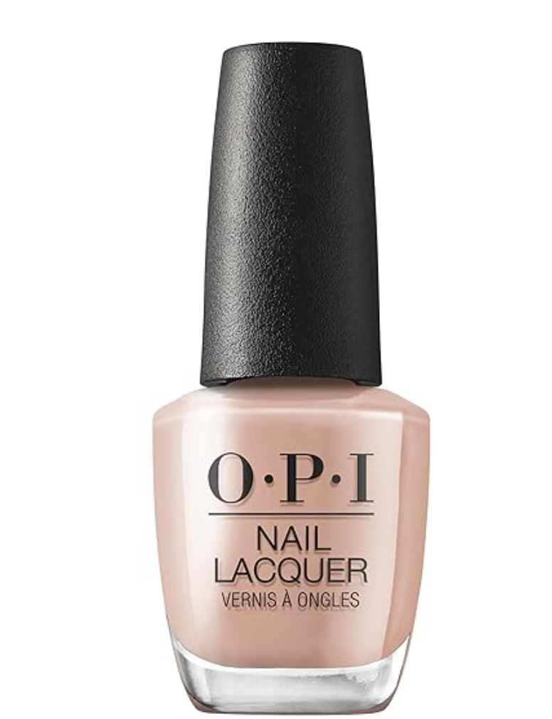 OPI Put it in Airplane Mode, a sophisticated neutral creme nail polish part of the 2026 spring "your nails but better" trend.