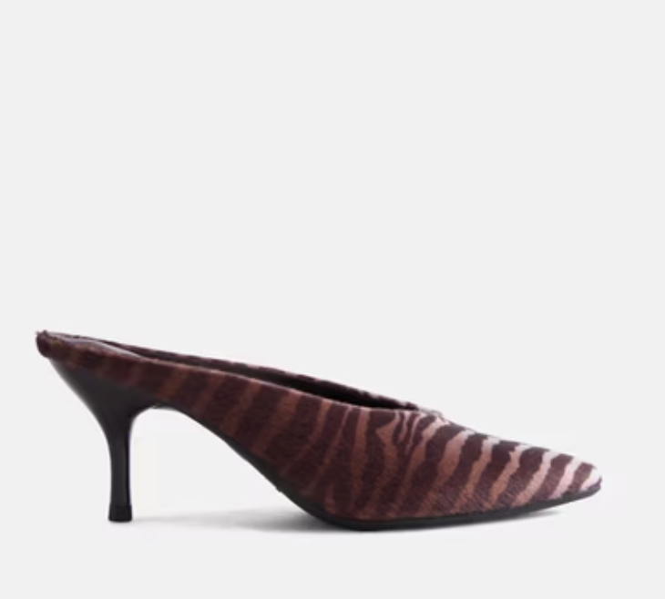 Free Assembly heeled loafers with a polished finish.